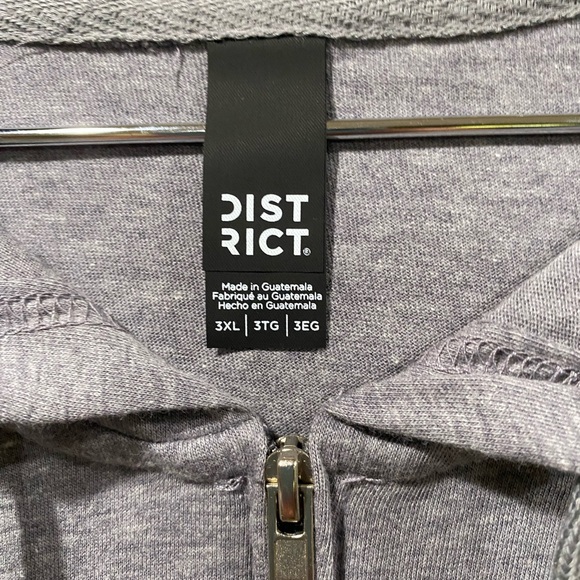 New District Full Zip Lightweight Jersey Unisex Jacket Size 3XL - Picture 4 of 4